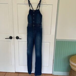 Denim Cross-back Overalls